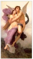 Tableau: Adolphe William Bouguereau "l’enlèvement de Psyché"