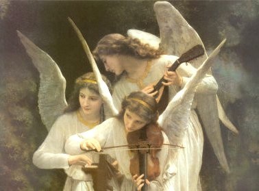 Peinture: William Adolphe Bouguereau - Anges jouant du violon