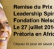 Prix du leadership spirituel à Nelson Mandela